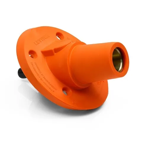 Leviton 17R24-SO 17 Series Female Panel Mount Receptacle, 30°, Orange