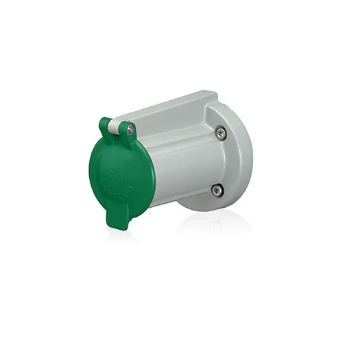 Leviton 17S31-G Receptacle Cover with Snap Back Lid for 17/19/22R22/22R23 Series, Green