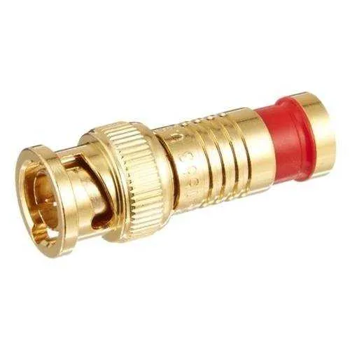 Platinum Tools 18030 SealSmart Coaxial Compression Connector, BNC-Type RG59, 25-Pack, Red