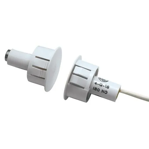 GRI 180RS-12 180RS Series 3/4" Recessed Stubby Steel Door Switch Set, 5/8" Gap, 10W, 200VDC, 0.50 Amp, Closed Loop, Gray