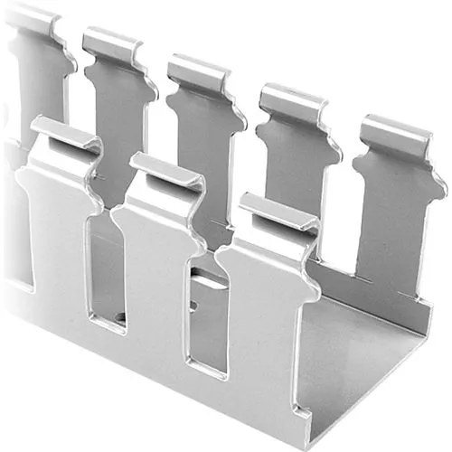 HellermannTyton 181-22024 Slotted Wall Wiring Duct, 2"x2", Non-Adhesive, PVC, 120', Gray
