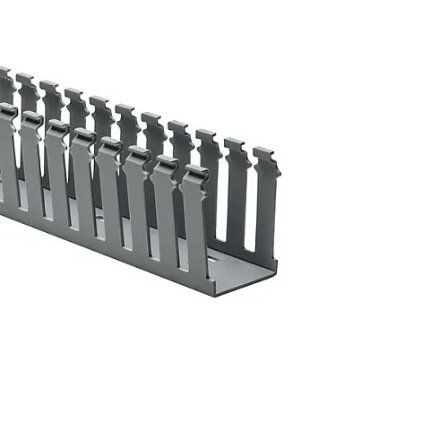 HellermannTyton 181-23005 Slotted Wall Wiring Duct, 30'-Box, Gray