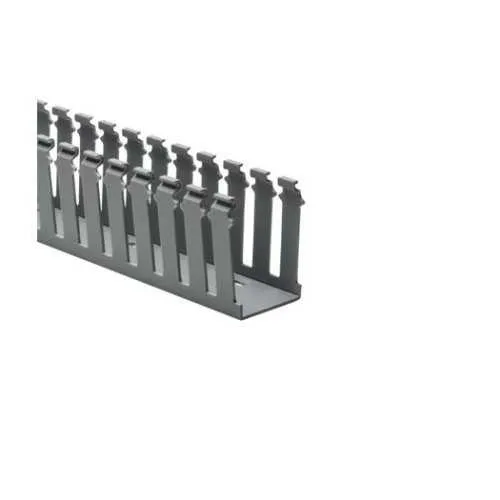 HellermannTyton 181-23007 Slotted Wall Wiring Duct, 2" 3", Non-Adhesive, PVC, 120' Carton, Gray