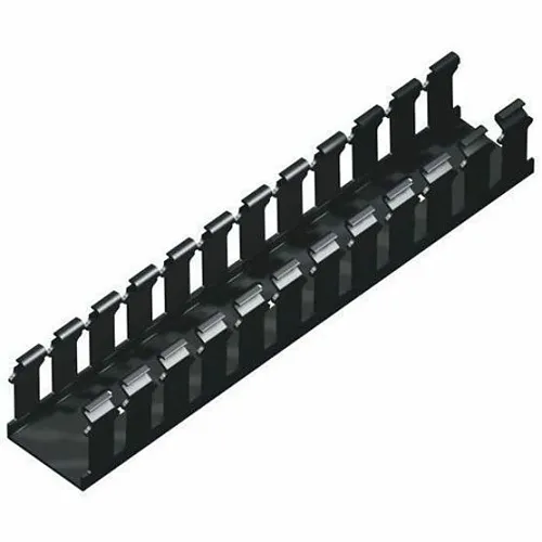 HellermannTyton 181-24003 Slotted Wall Wiring Duct, 2" 4", Non-Adhesive, PVC, Black