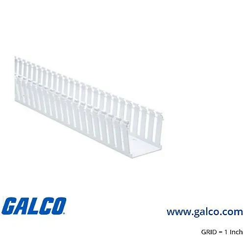 HellermannTyton 181-33017 Slotted Wall Wiring Duct, 3" 3", Non-Adhesive, PVC, 30' Box, White