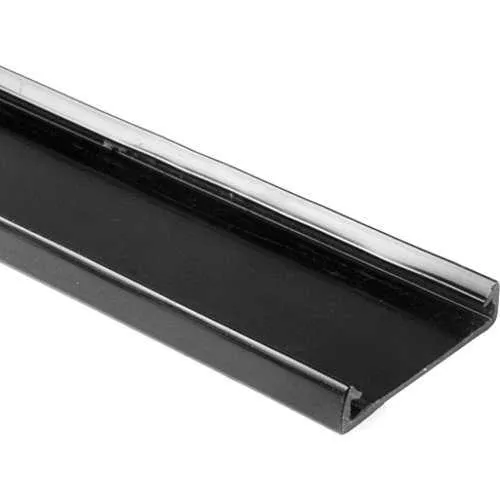 HellermannTyton 181-94003 Wiring Duct Cover for 4" Duct, ft Long, PVC, Black, 120 ft/carton
