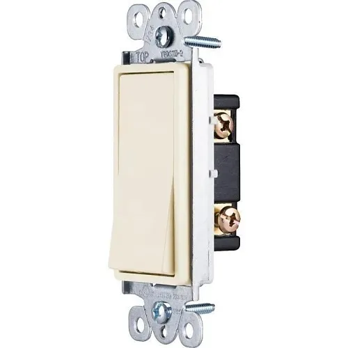 Jasco 18269 GE 3-Way Rocker Switch, Light Almond