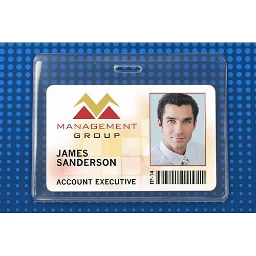 Brady ID 1840-8161 Rigid Plastic Vertical Card Holder, Black