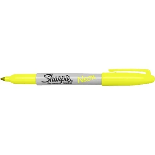 Sharpie 1860445 Fine Point Permanent Marker, Neon Yellow