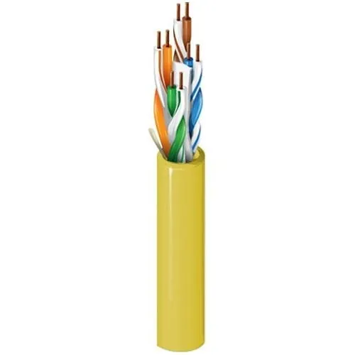 Belden 1874A 004A1000 CAT6 23AWG 4-Pair U/UTP Cable, CMP, 1000' (304.8m), Yellow