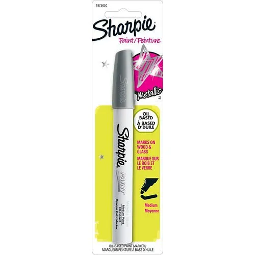 Sharpie 1875050 Medium Tip Metallic Oil Based Paint Marker, Silver