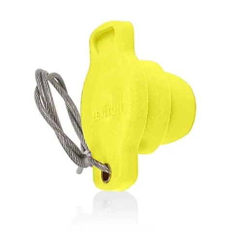 Leviton 18P21-UY 18 Series Single Pole Male Protective Cap, Ball Nose, Yellow