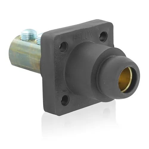 Leviton 18R24-UE 18 Series 2/0-4/0AWG Cam-Type Female Panel Mount Receptacle, Double Set Screw Termination