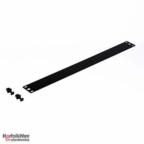 Kendall Howard 1901-1-101-01 Flat Spacer Blank, 1U, Black Powder Coat