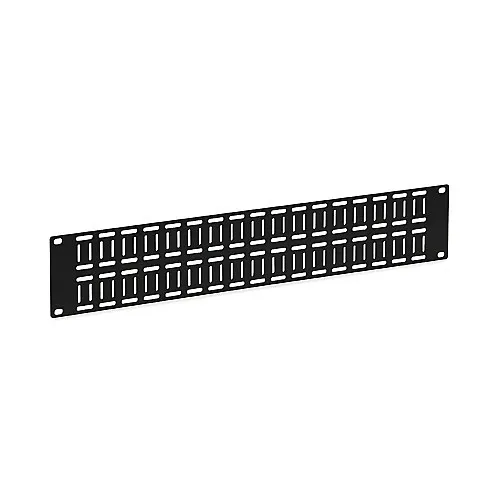 Kendall Howard 1903-1-002-02 Flat Cable Lacing Panel, 2U, Black