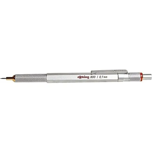 Rotring 1904448 800 Mechanical Pencil, 0.7mm, Silver