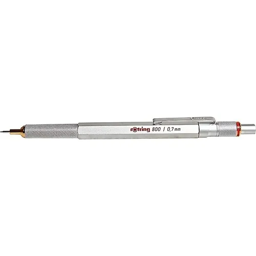 Rotring 1904449 800 Mechanical Pencil, 0.5mm, Silver