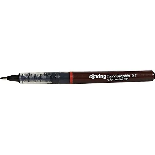 Rotring 1904752 Tikky Graphic Fineliner, Ballpoint Pen, 0.2mm, Burgundy