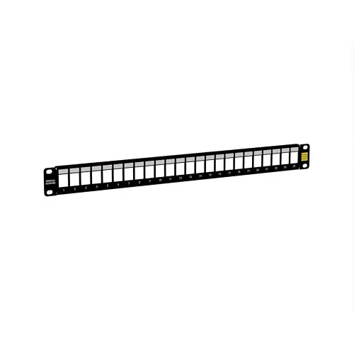 Kendall Howard 1905-1-001-24 Blank 24-Port Patch Panel, Keystone, 1U