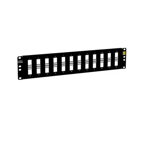 Kendall Howard 1905-2-002-24 Patch Panel Keystone, 2U, 24-Port