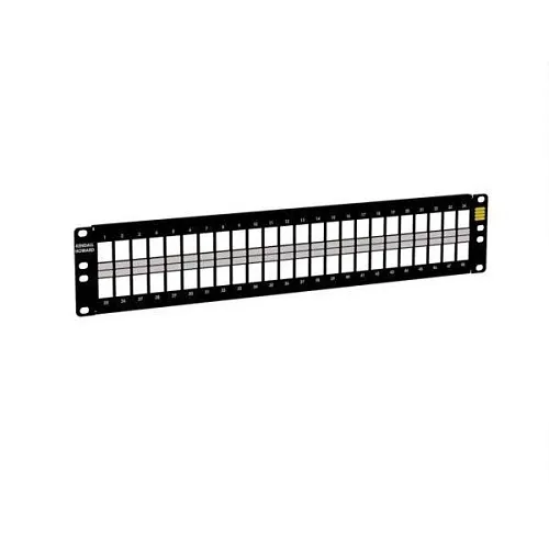 Kendall Howard 1905-2-002- Patch Panel Keystone, 2U, 48-Port
