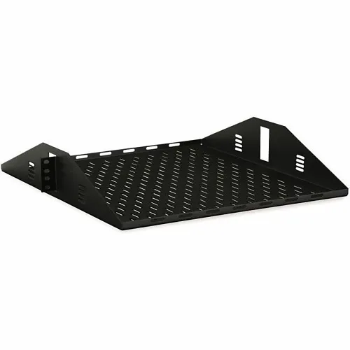 Kendall Howard 1907-3-000-02 2U Vented Center Mount Shelf, Black
