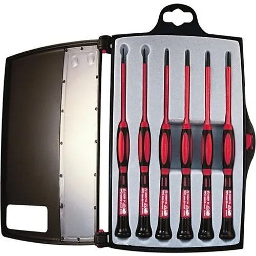 Platinum Tools 19110 1KV Insulated Precision Screwdriver Set, 6-Pack