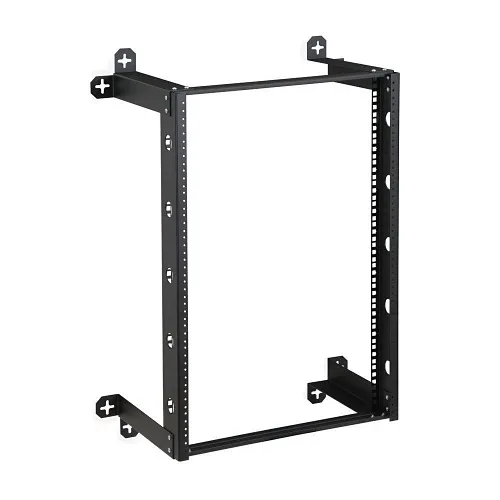 Kendall Howard 1915-3-300-16 V-Line Wall Mount Rack, 12" Depth, 16U, CRS, Black