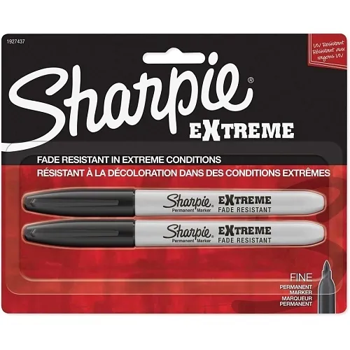 Sharpie 1919845 Extreme Permanent Markers, Fine Point, Black, 2-Pack