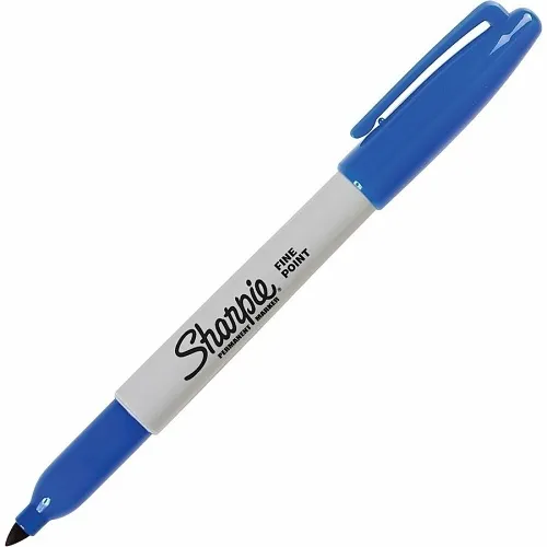 Sharpie 1920932 Permanent Markers, Fine Point, Blue, 36-Pack
