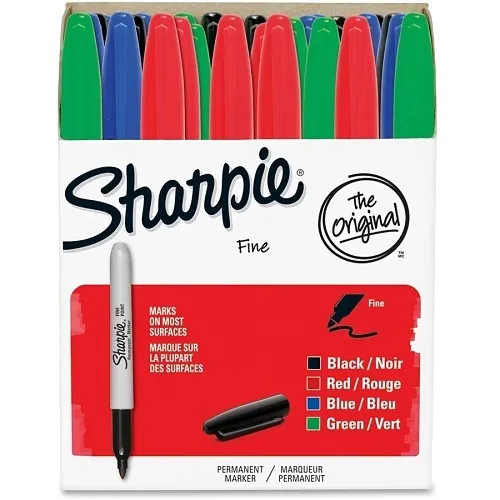 Sharpie 1921559 Fine Tip Permanent Marker Value Pack, Fine Bullet Tip, Assorted Colors, 36-Pack