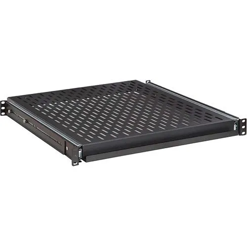 Kendall Howard 1922-3-400-01 20" Vented Rack Mountable Sliding Shelf, 1U, CRS, Black