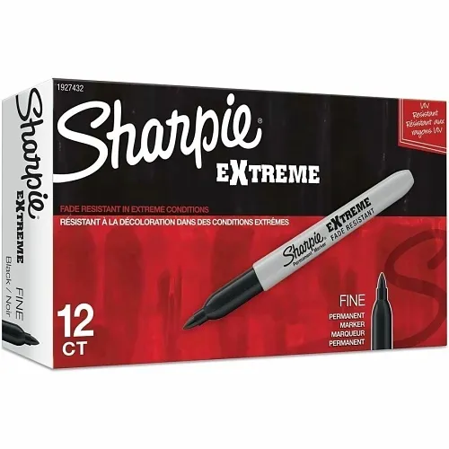 Sharpie 1927432 Extreme Permanent Marker, Black, 12-Pack