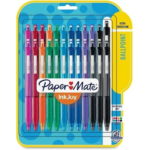 Paper Mate 1945926 InkJoy 300RT Retractable Ballpoint Pens, Medium Point, 1.0mm, Assorted Colors, 24-Pack