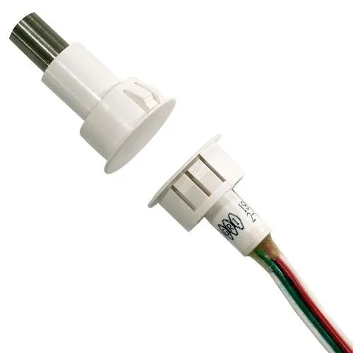 GRI 195-12 3/4" Steel Door Recessed Switch Set, Standard Gap, 5W, 175VDC, 0.25 Amp, DPDT, X 2, Gray