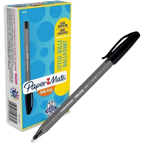Paper Mate 1951257 InkJoy 100ST Ballpoint Pens, Medium Point, 1mm, Black, 12-Pack