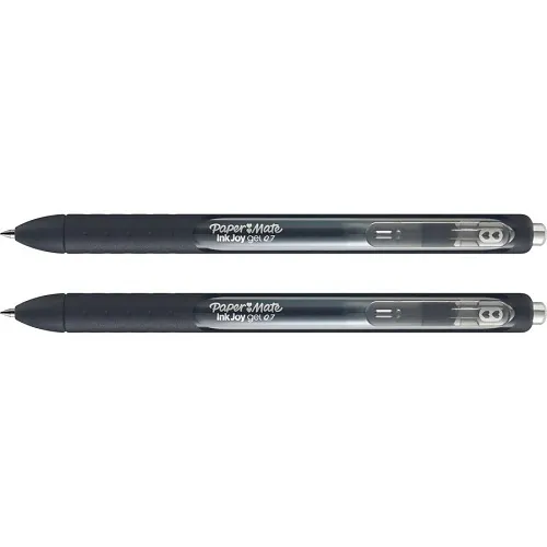 Paper Mate 1951634  InkJoy Retractable Gel Pens, Medium Point, 0.7mm, Black, Blue Barrel, 2-Pack