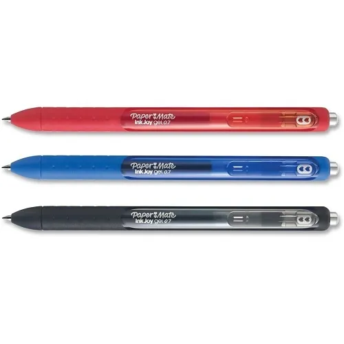 Paper Mate 1951639 InkJoy Retractable Gel Pens, Medium Point, 0.7mm, Assorted Colors, 3-Pack