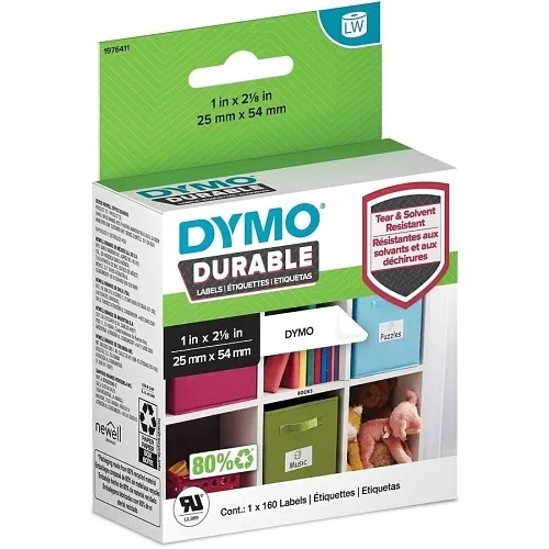 DYMO 1976411 Label Maker, LW DRBL RETL 1" X 2-1/8" (25MM X 54MM)