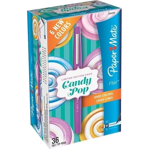 Paper Mate 1984556 Flair Felt Tip Pens, Medium Point, 0.7mm, Candy Pop, 36-Pack