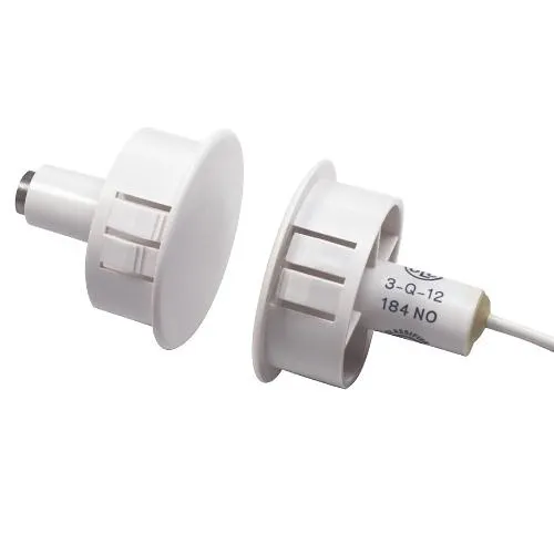 GRI 199-12-B 1" Steel Door Recessed Switch Set, Standard Gap, 5W, 175VDC, 0.25 Amp, DPDT, X 2, Brown