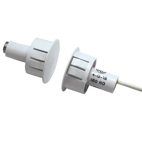 GRI 199-12-G 1" Steel Door Recessed Switch Set, Standard Gap, 5W, 175VDC, 0.25 Amp, DPDT, X 2, Gray