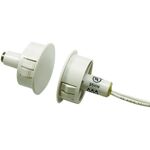 GRI 199-12-W 1" Steel Door Recessed Switch Set, Standard Gap, 5W, 175VDC, 0.25A, DPDT, x 2, White