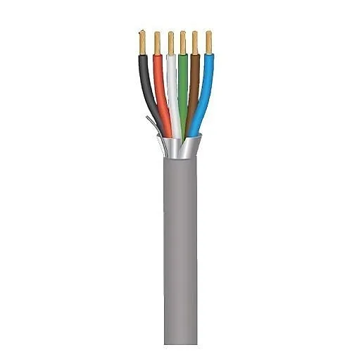 Paige 1S22061B5 22/6 Stranded Plenum Security Cable, Shielded, Type CM, Article 800, UL 1581, 500' (152.4m), Box, Gray