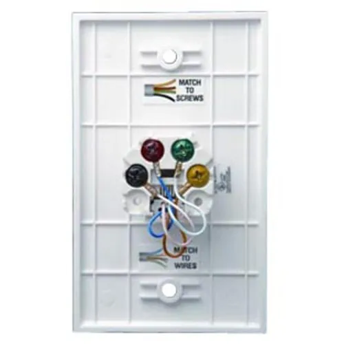 DataComm 20-1525 Color-Rite Phone Faceplate, Mid-Size, Lite Almond