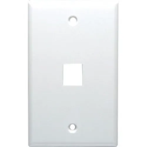 DataComm 20-3001-GY Keystone Plate, 1-Port Standard Size, UL, Gray