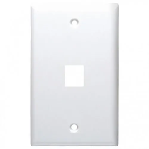 DataComm 20-3001-WH Keystone Plate, 1-Port Standard Size, UL, White