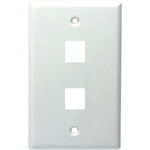 DataComm 20-3002-BR Keystone Plate, 2-Port Standard Size, Brown