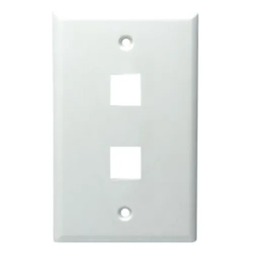 DataComm 20-3002-LA Keystone Plate, 2-Port Standard Size, UL, Lite Almond