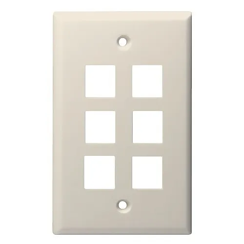 DataComm 20-3006-LA Wall Plate, Plate Port Light Almond